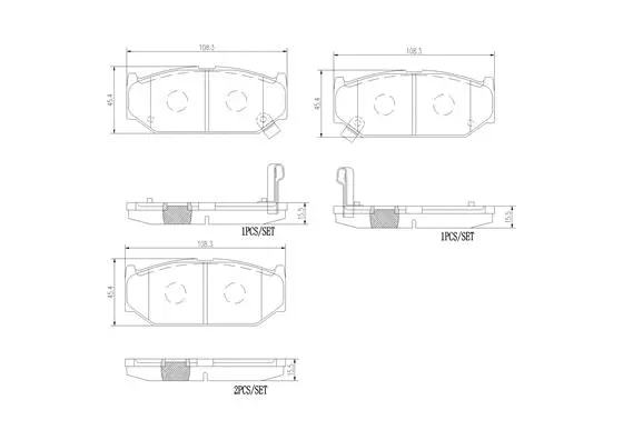 Brake Pad Set, disc brake (P79031N)