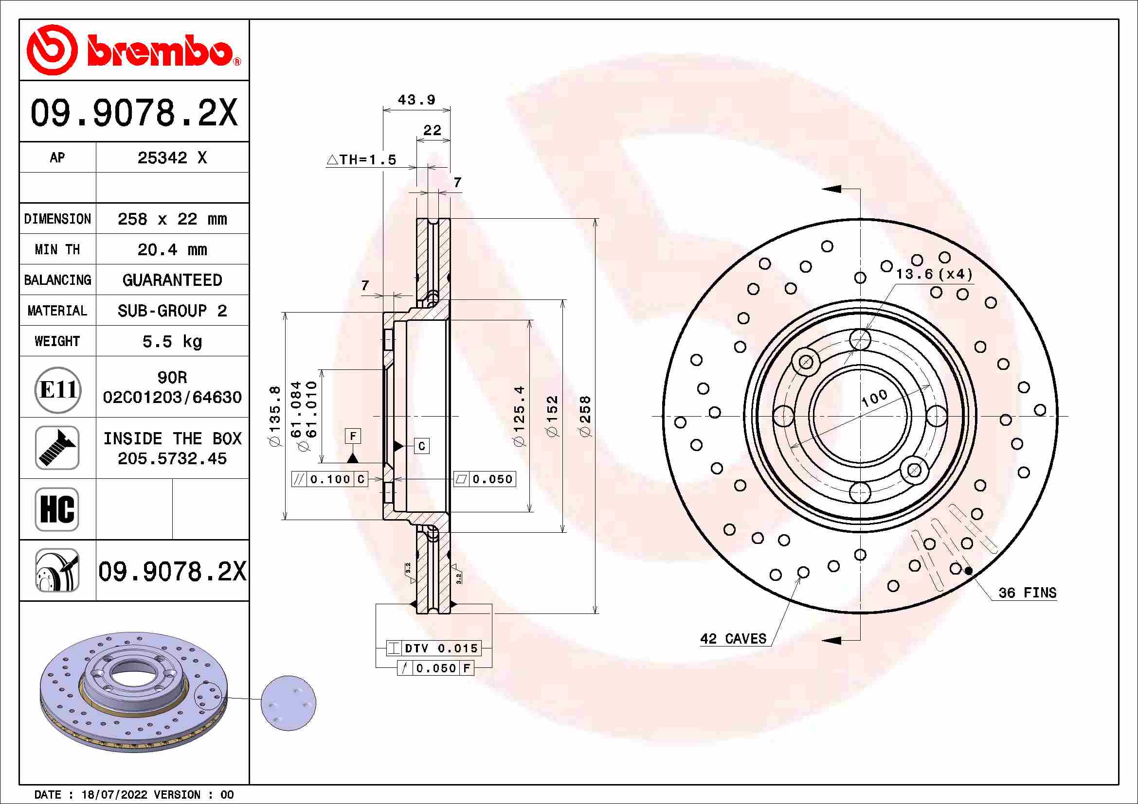 Brake Disc (09.9078.2X)