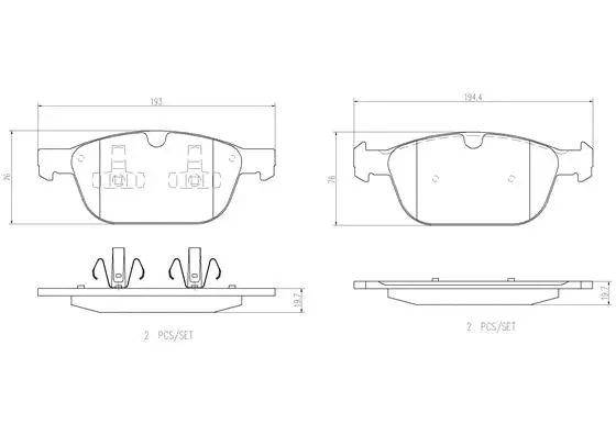Brake Pad Set, disc brake (P86023N)