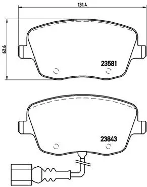 Brake Pad Set, disc brake (P 85 077)