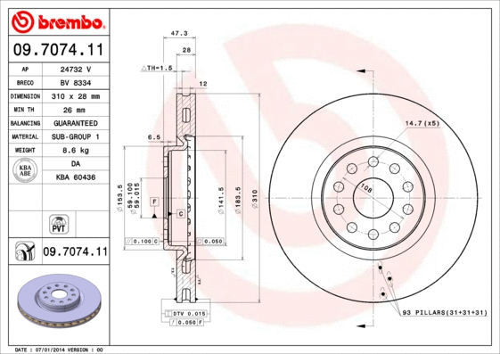 Brake Disc (09.7074.11)