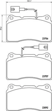 Brake Pad Set, disc brake (P 23 154)