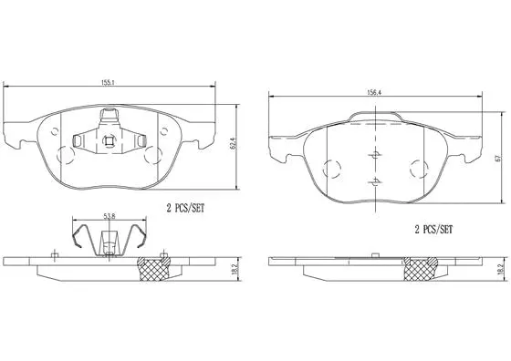 Brake Pad Set, disc brake (P24061N)
