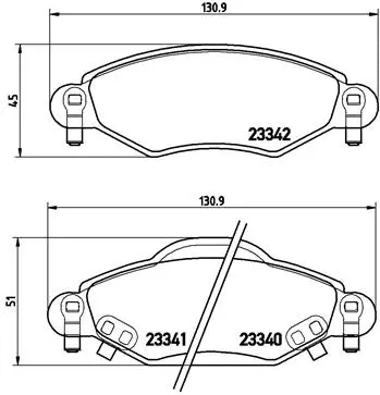 Brake Pad Set, disc brake (P 83 053)