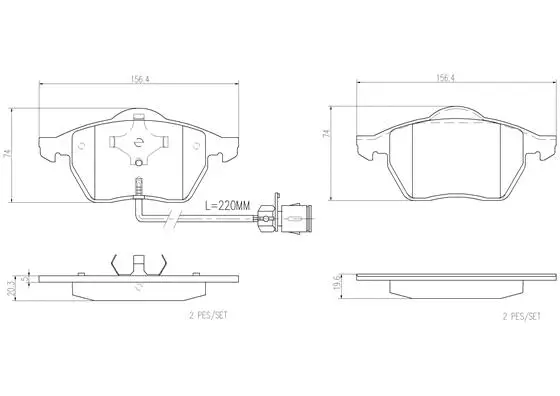 Brake Pad Set, disc brake (P85026N)