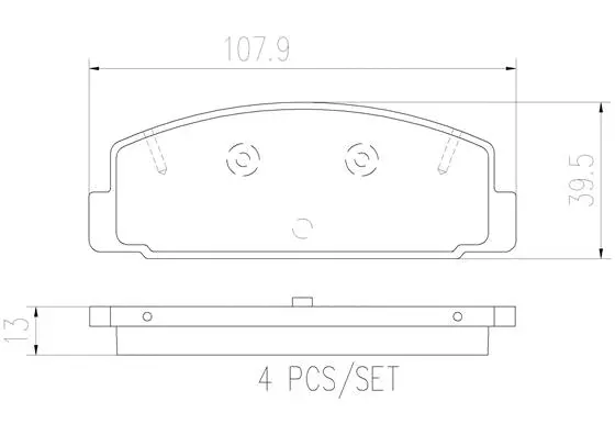 Brake Pad Set, disc brake (P49037N)