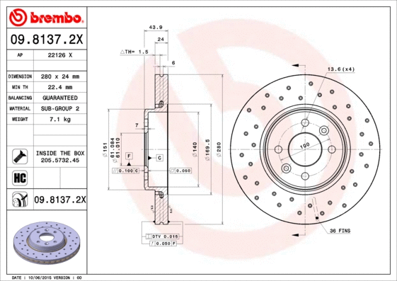 Brake Disc (09.8137.2X)