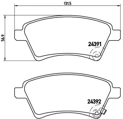 Brake Pad Set, disc brake (P 23 105)