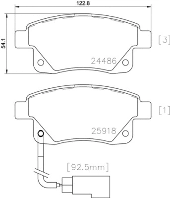 Brake Pad Set, disc brake (P 24 066)