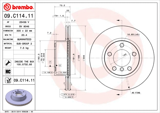 Brake Disc (09.C114.11)