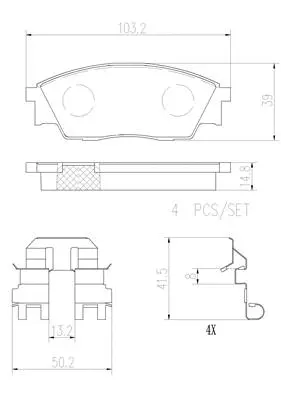 Brake Pad Set, disc brake (P78024N)