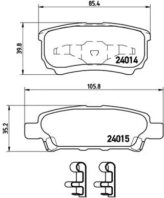 Brake Pad Set, disc brake (P 54 034)