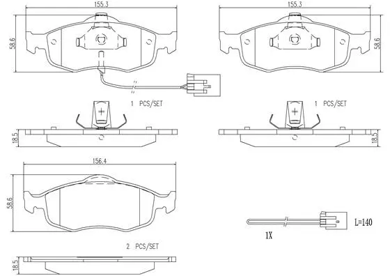 Brake Pad Set, disc brake (P24034N)