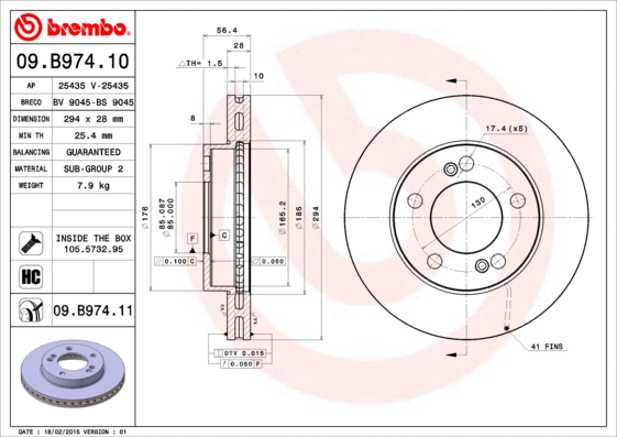 Brake Disc (09.B974.10)