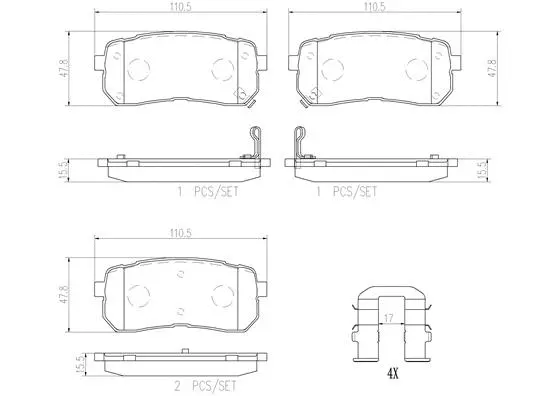 Brake Pad Set, disc brake (P30035N)