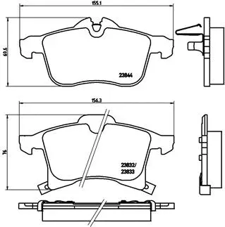Brake Pad Set, disc brake (P 59 045)