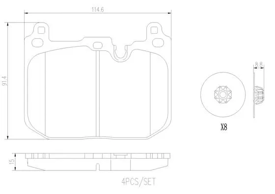 Brake Pad Set, disc brake (P06097N)