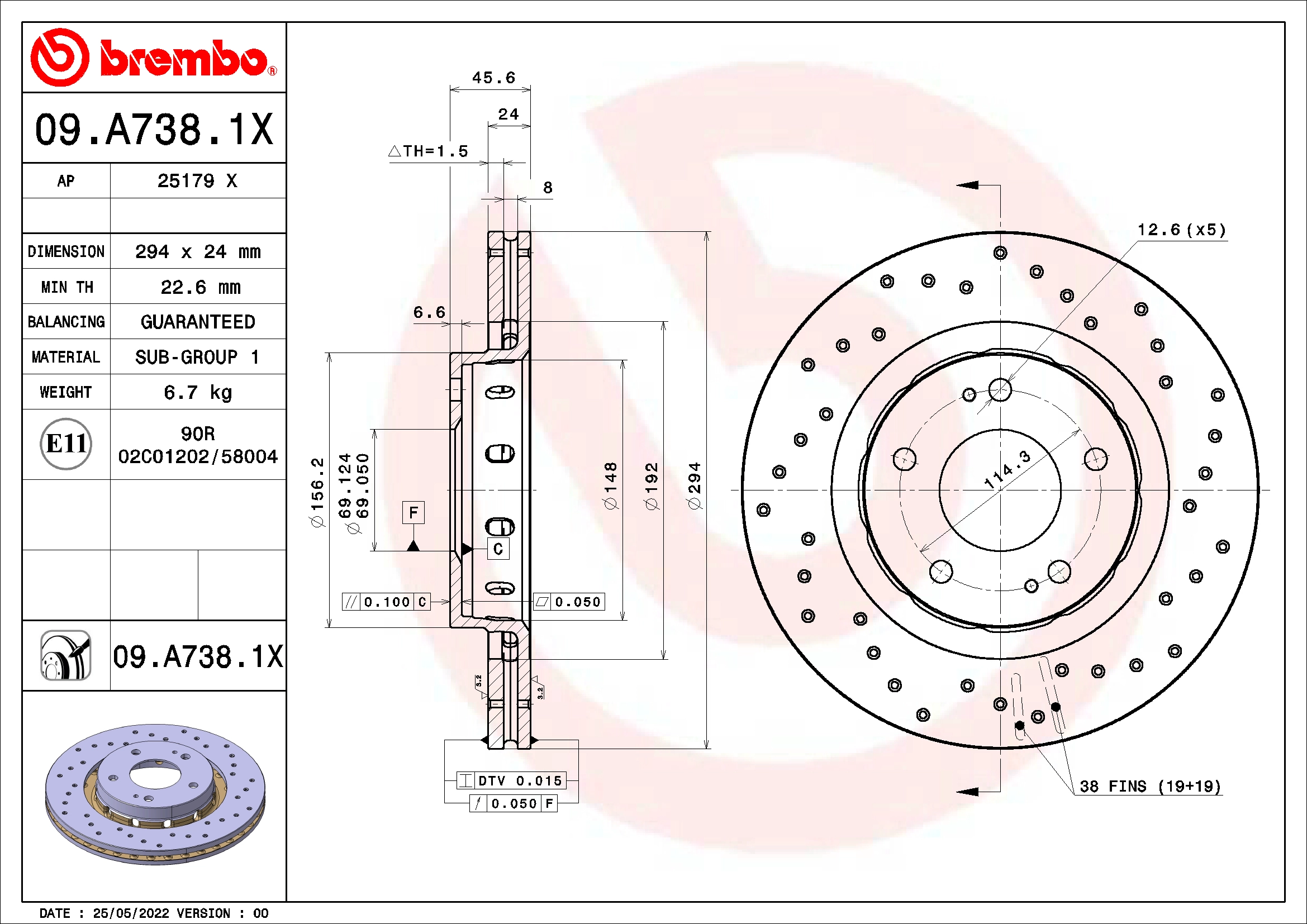 Brake Disc (09.A738.1X)