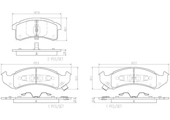 Brake Pad Set, disc brake (P59062N)