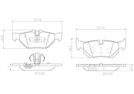 Brake Pad Set, disc brake (P06038N)