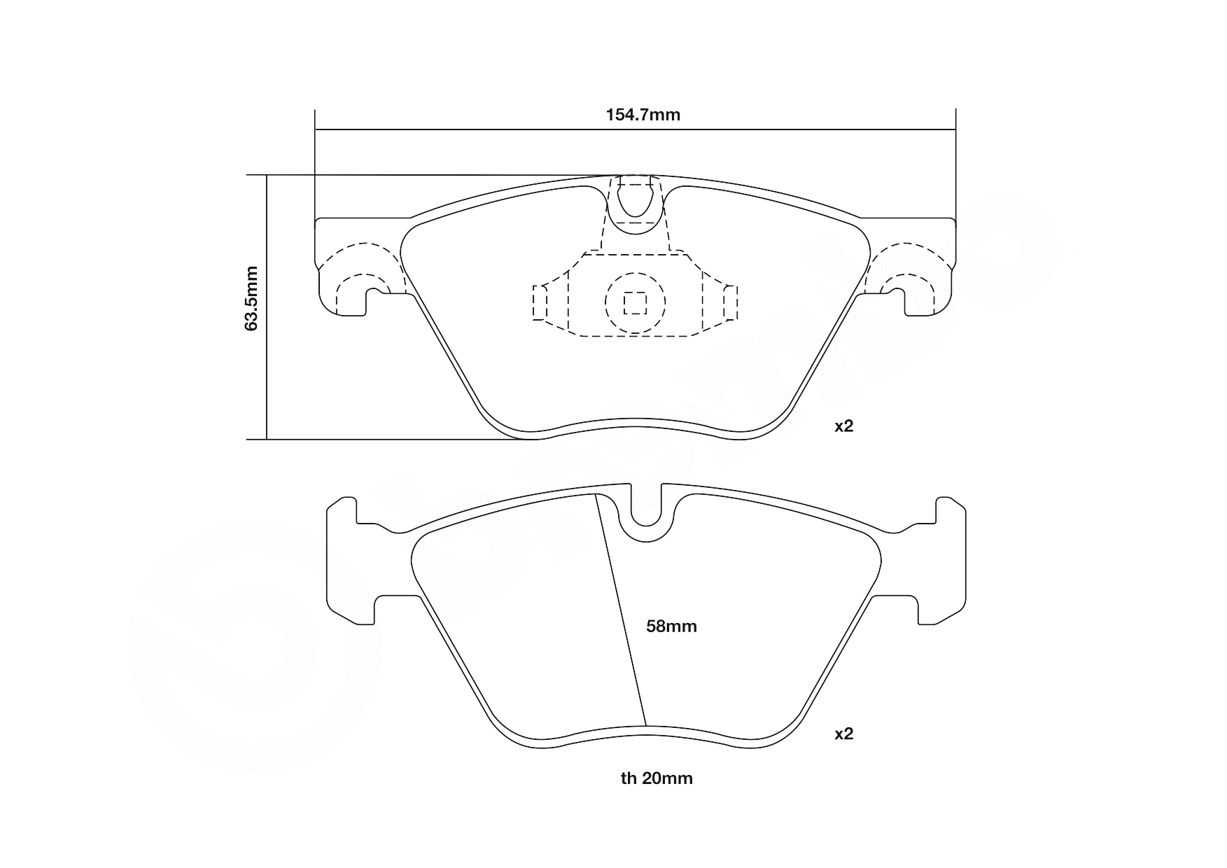High Performance Brake Pad Set