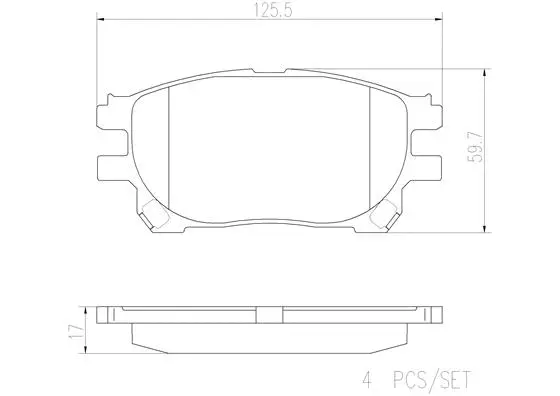 Brake Pad Set, disc brake (P83070N)