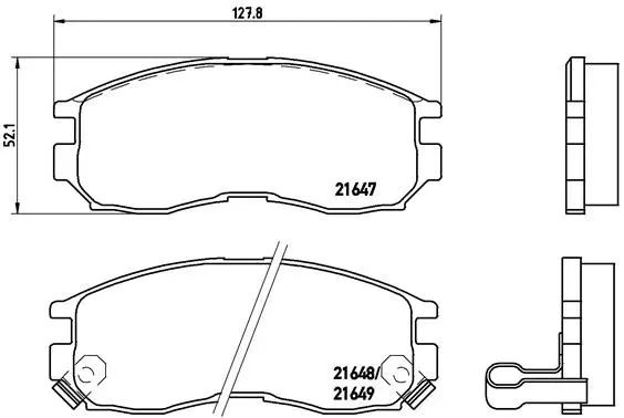 Brake Pad Set, disc brake (P 54 014)