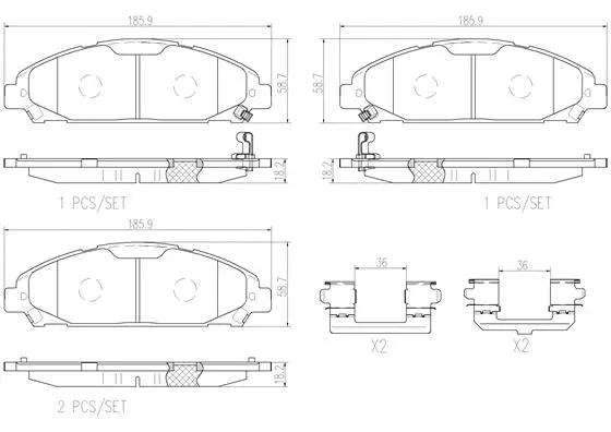 Brake Pad Set, disc brake (P 24 206)