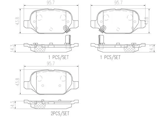 Brake Pad Set, disc brake (P23151N)