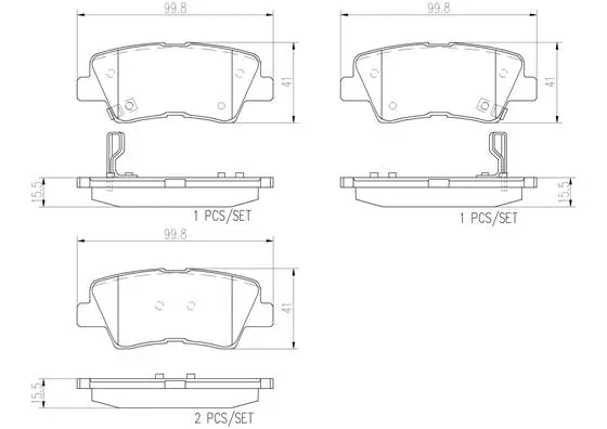 Brake Pad Set, disc brake (P30047N)