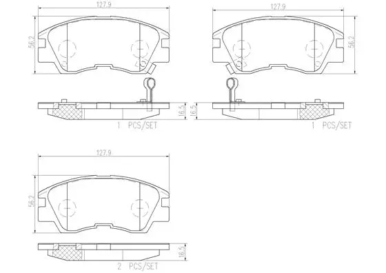 Brake Pad Set, disc brake (P54008N)