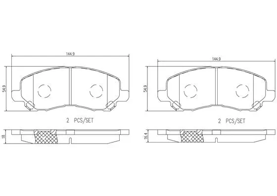 Brake Pad Set, disc brake (P18027N)