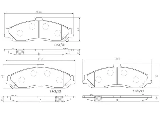 Brake Pad Set, disc brake (P10052N)
