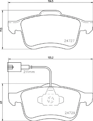 Brake Pad Set, disc brake (P 23 163)