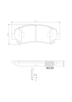 Brake Pad Set, disc brake (P79028N)