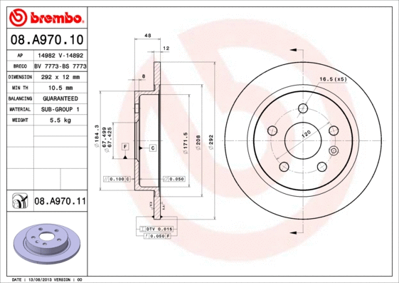 Brake Disc (08.A970.10)
