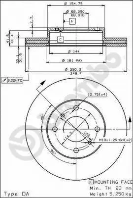 Brake Disc (09.5022.10)
