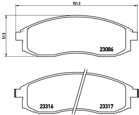Brake Pad Set, disc brake (P 54 032)