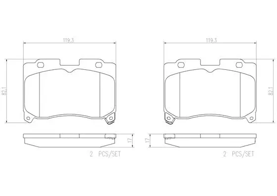 Brake Pad Set, disc brake (P83090N)