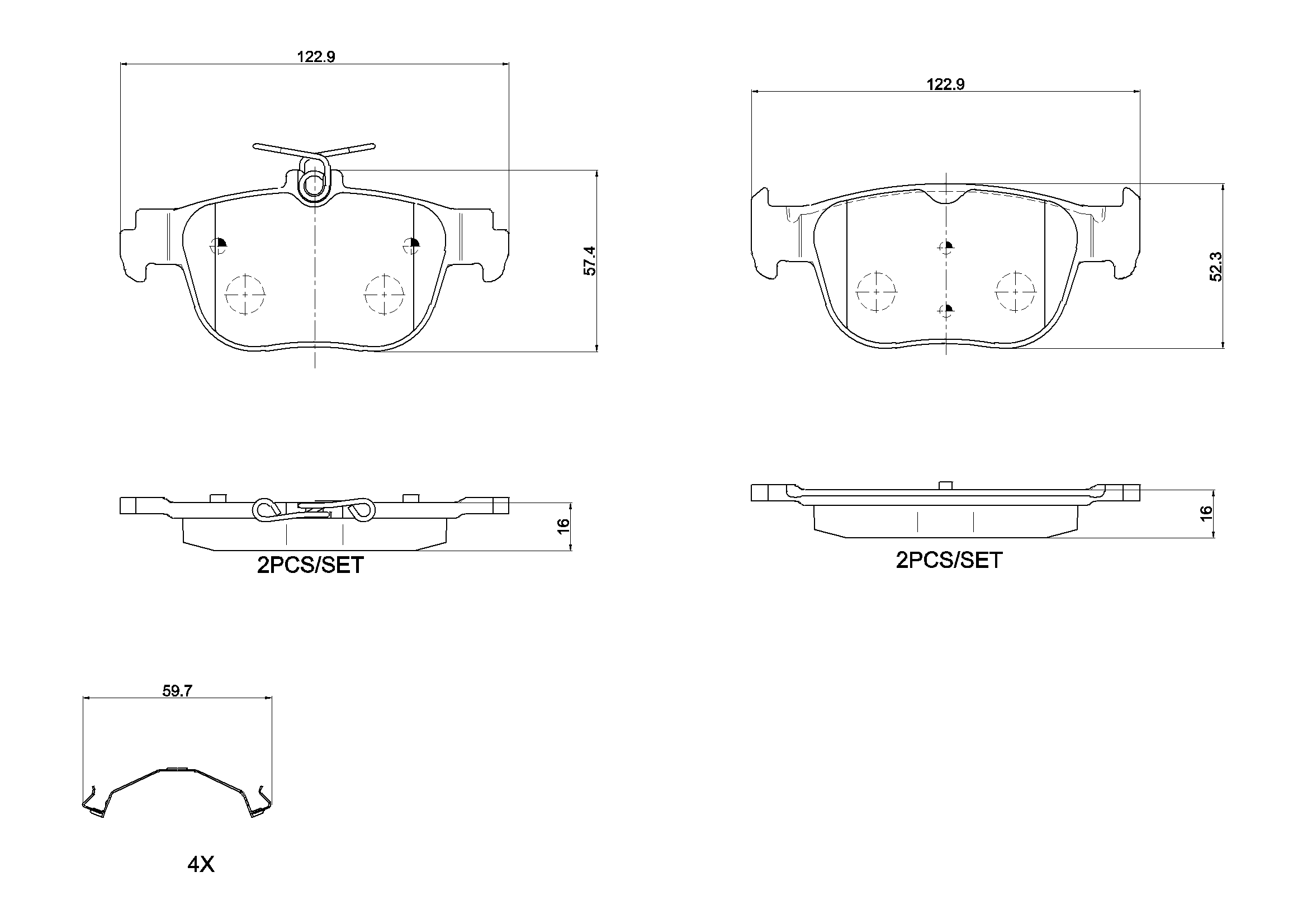 Brake Pad Set, disc brake (P85189N)