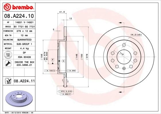 Brake Disc (08.A224.10)