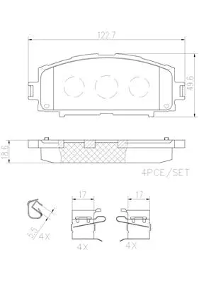 Brake Pad Set, disc brake (P83086N)