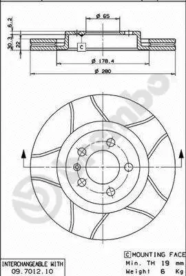Brake Disc (09.7012.75)