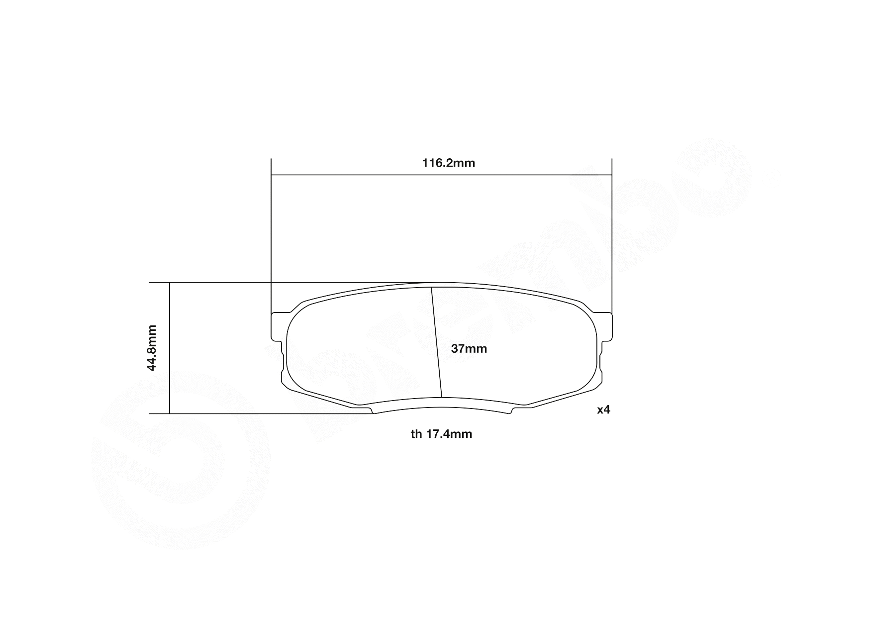 High Performance Brake Pad Set