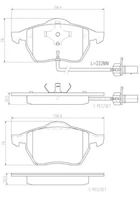 Brake Pad Set, disc brake (P85060N)