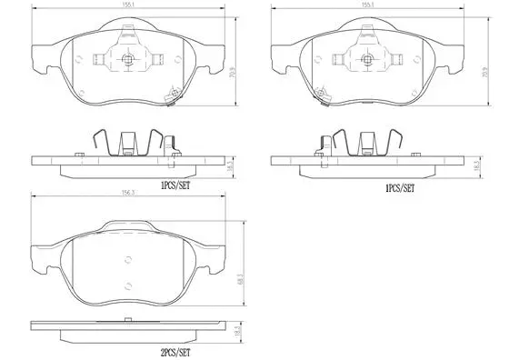 Brake Pad Set, disc brake (P83043N)