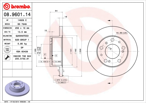 Brake Disc (08.9601.14)