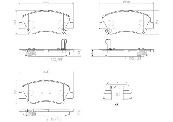 Brake Pad Set, disc brake (P18025N)