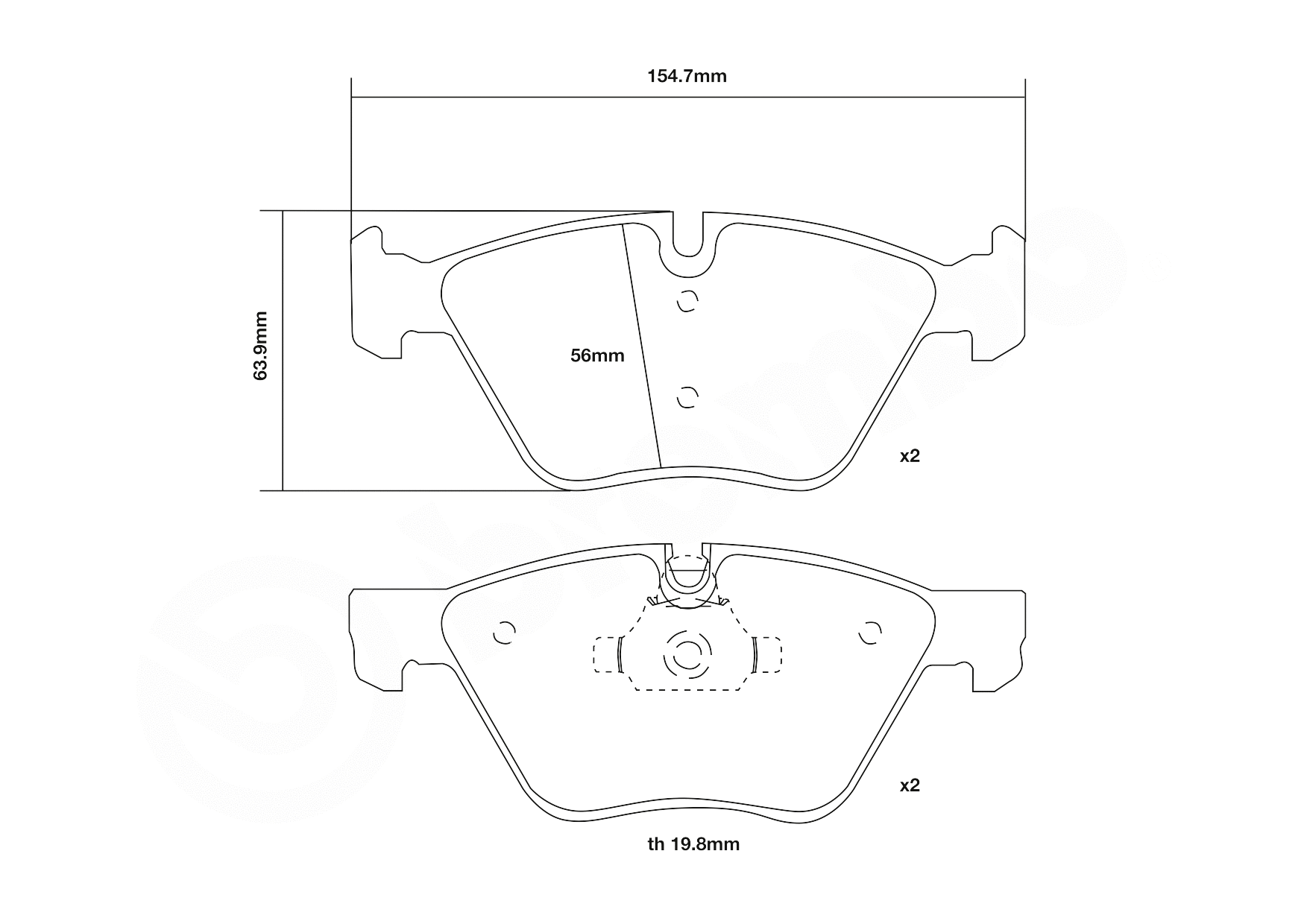 High Performance Brake Pad Set