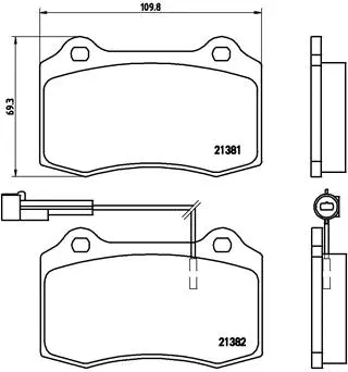 Brake Pad Set, disc brake (P 23 052)